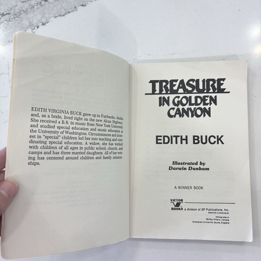 Vtg Treasure In Golden Canyon Book by Edith Buck 1983 A Winner Book Christian - Picture 5 of 10
